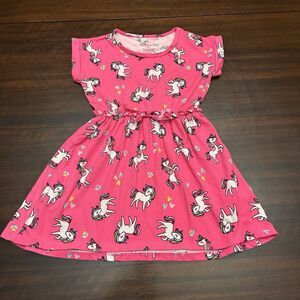 Colette Lily Little Girls Spring/Summer Dress W/Unicorns. Short Sleeve Size 3T